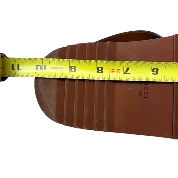 Gucci interlocking g leather sandals - 8.5 - Picture 5 of 8